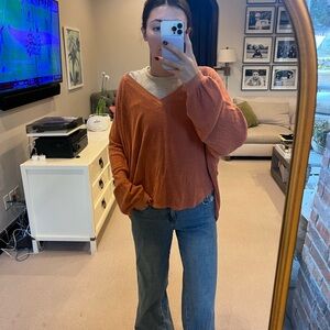 Urban Outfitters Coral Textured Sweater